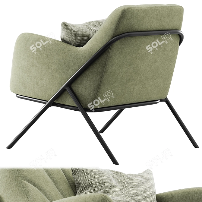 Modern Accent Armchair Cult Furniture 3D model image 5