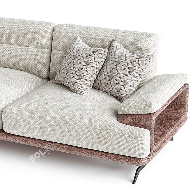 Modern Gray Sofa Penora 3D model image 3
