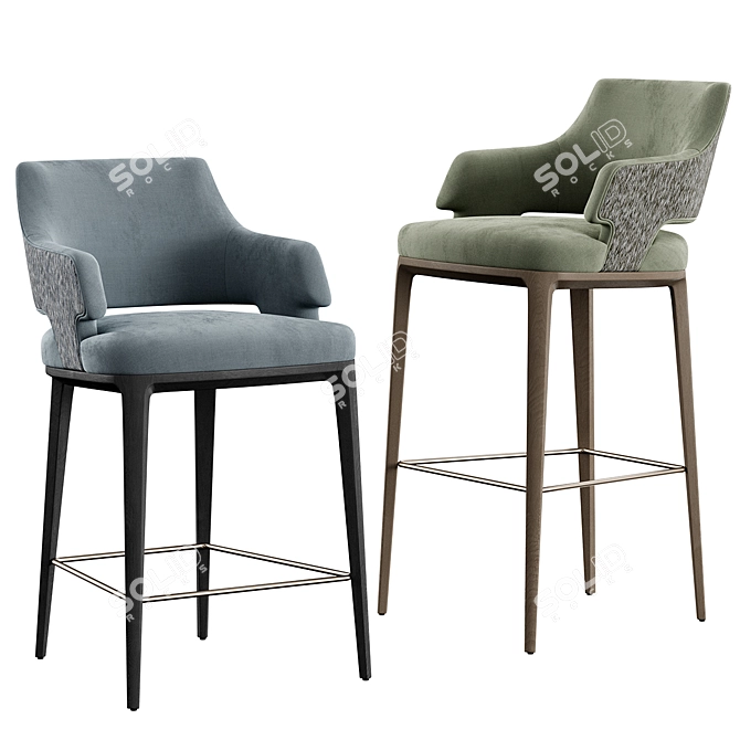 Konyshev Bar Stool Set 3D model image 1