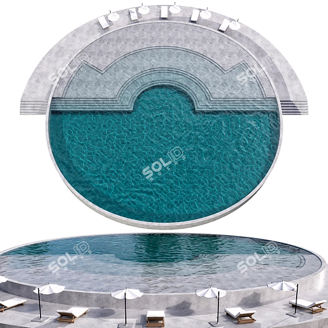  Pool No93: Resort Caustics Visuals 3D model image 1