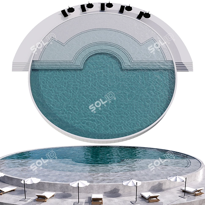  Pool No93: Resort Caustics Visuals 3D model image 4