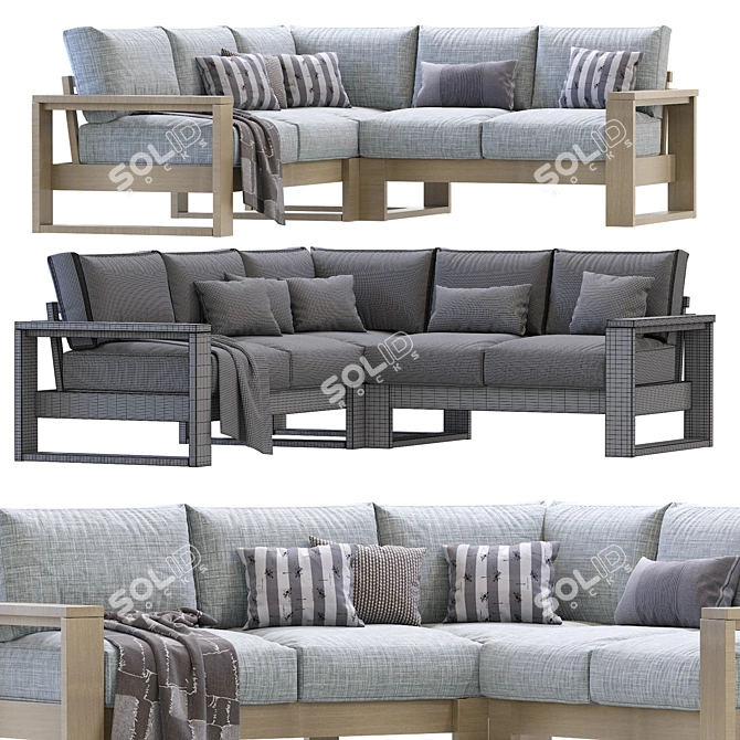 Contemporary Portside Sofa Set 3D model image 4