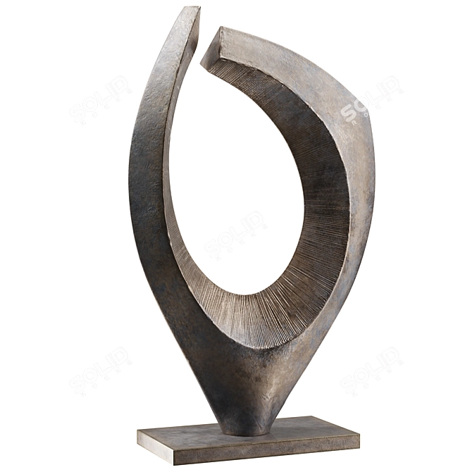 Bronze Symmetry Sculpture for Modern Interiors 3D model image 1