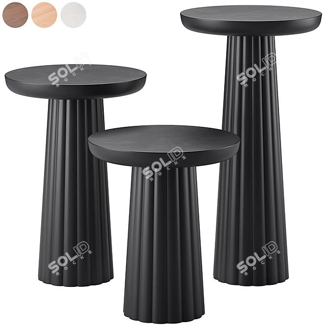 Modern Banana Side Table Collection 3D model image 8