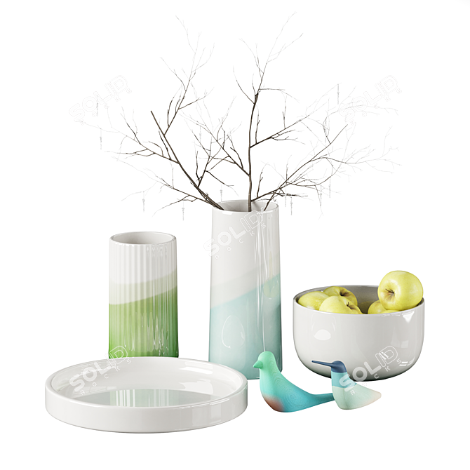 Dekor Set IN 3Ds Max 3D model image 1