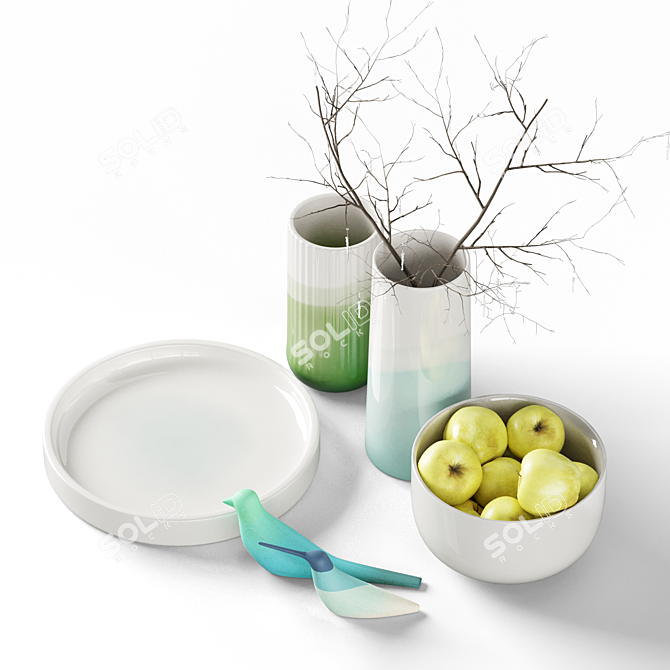 Dekor Set IN 3Ds Max 3D model image 3