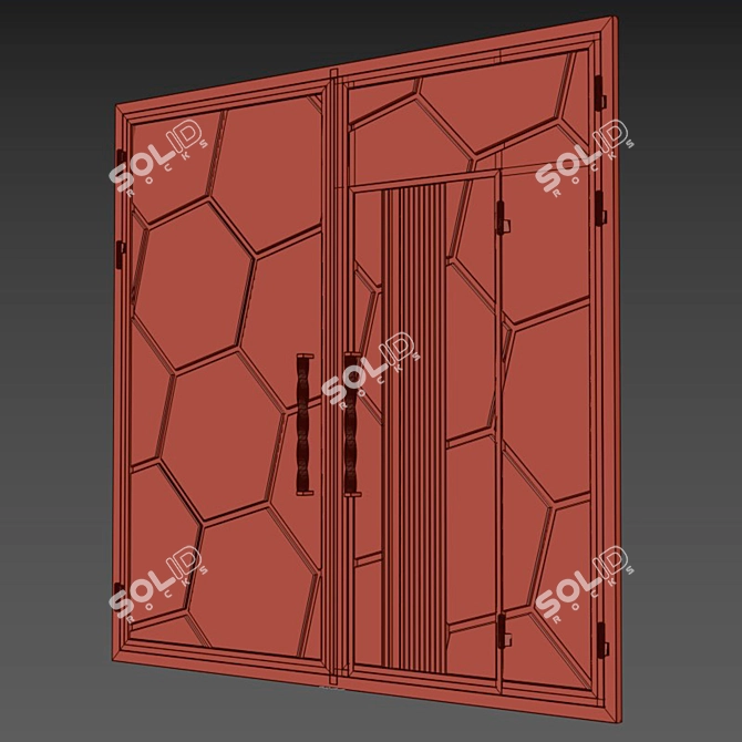  Modern Black Neo Gate 3D 3D model image 5