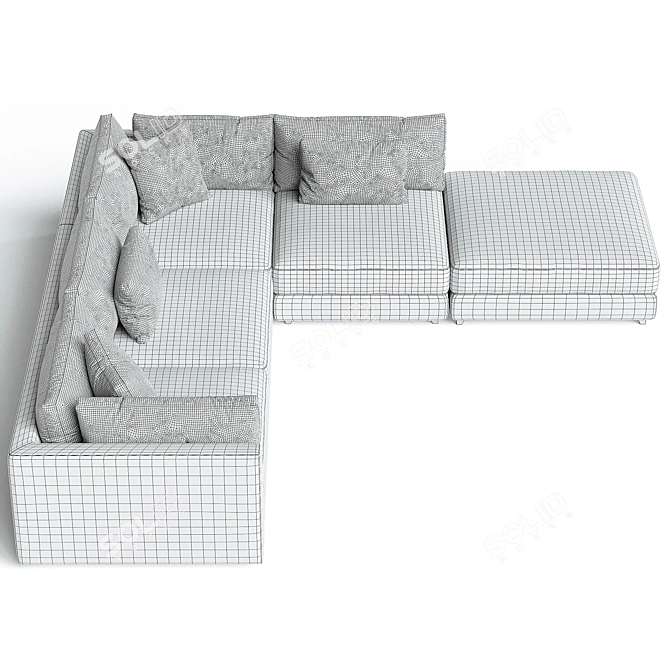 Vickie Night Sectional Sofa 3D model image 3