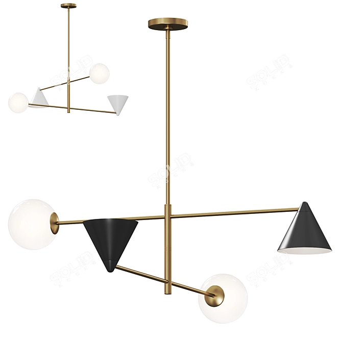 Elegant Cosmo XL Chandelier 3D model image 1