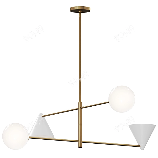 Elegant Cosmo XL Chandelier 3D model image 2