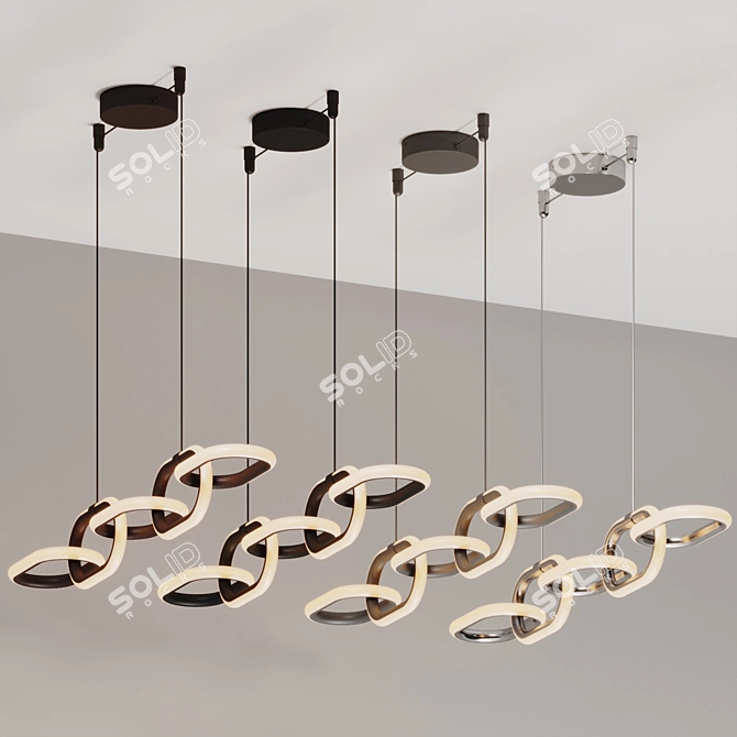 Airen LED Linear Suspension Light 3D model image 4