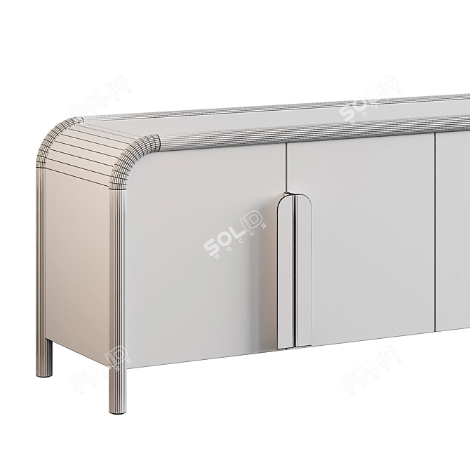 Modern Annie Natural Storage Credenza 3D model image 4