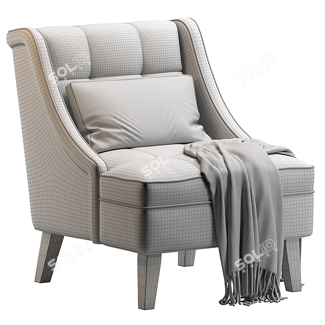 Modern Clarinda Accent Chair Model 3D model image 7