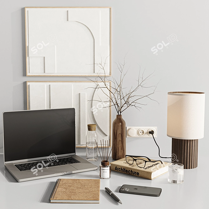 Elegant Interior Decor Set 3D model image 1