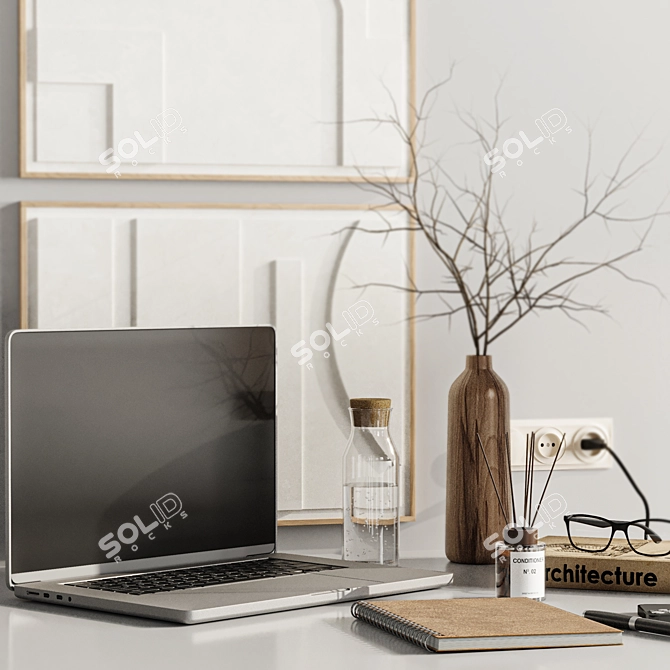 Elegant Interior Decor Set 3D model image 2