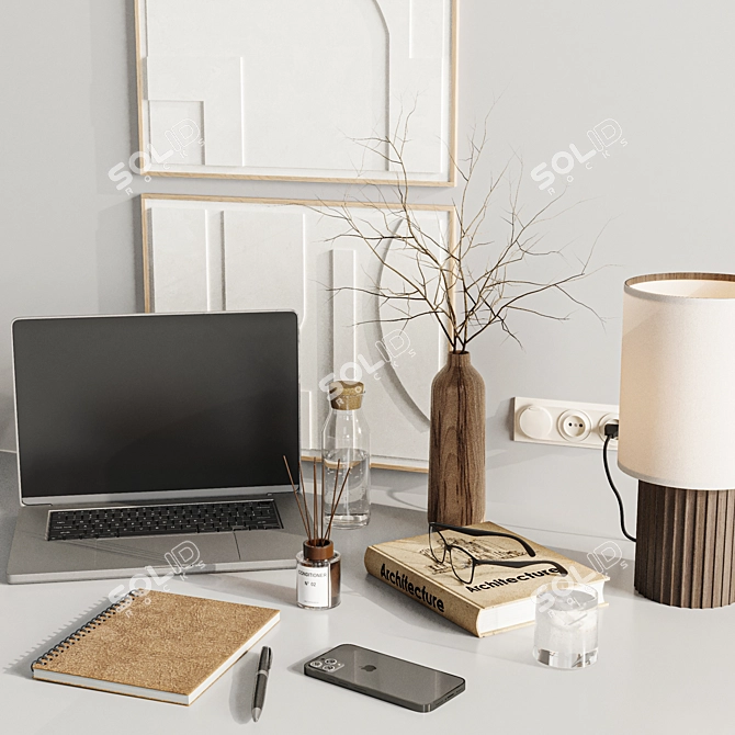 Elegant Interior Decor Set 3D model image 5