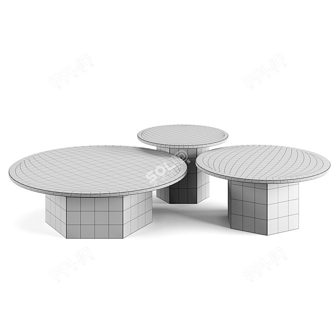 Epic Gubi Coffee Table: 3D Model 3D model image 2