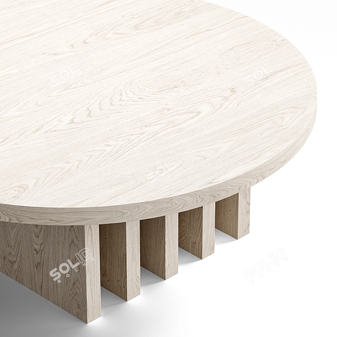 Whimsical Modern Circular Coffee Table 3D model image 4