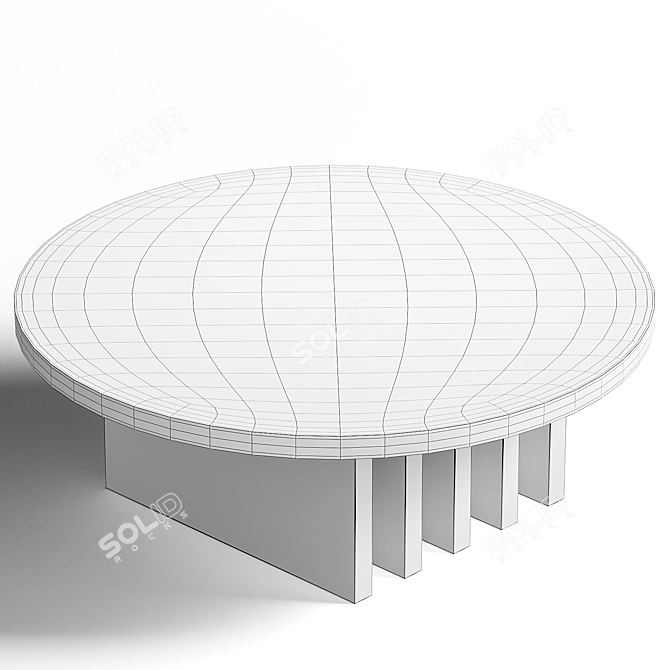 Whimsical Modern Circular Coffee Table 3D model image 5