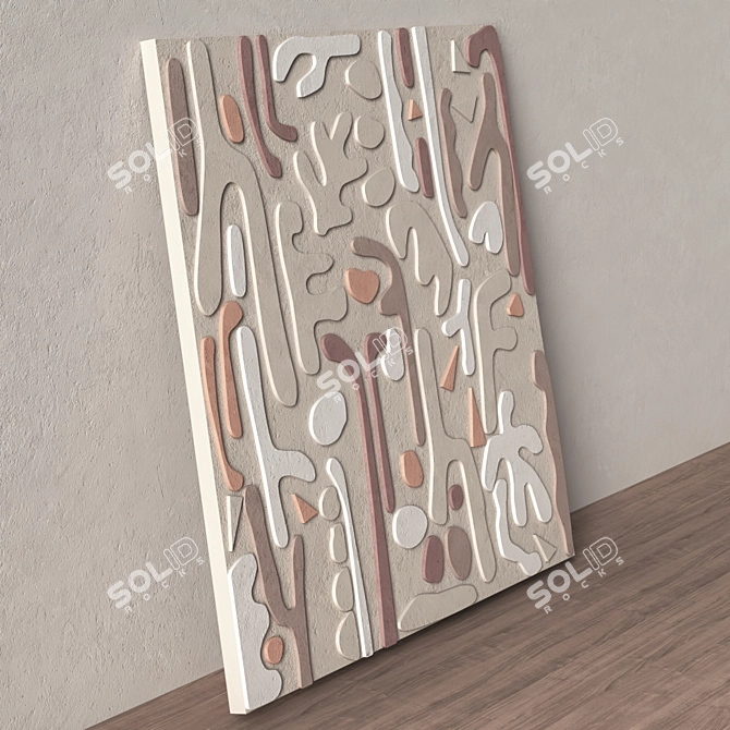 Stonework Relief Wall Art Piece 3D model image 10