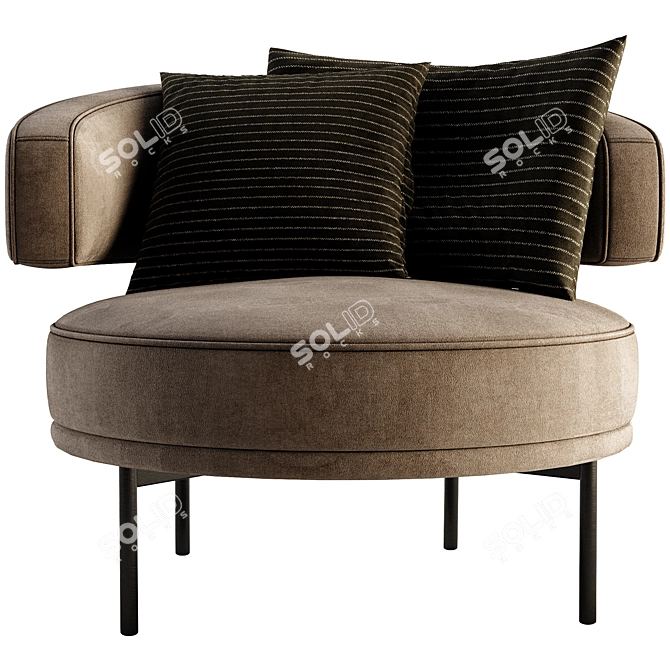 Elegant NEUILLY LOUNGE Furniture Piece 3D model image 5