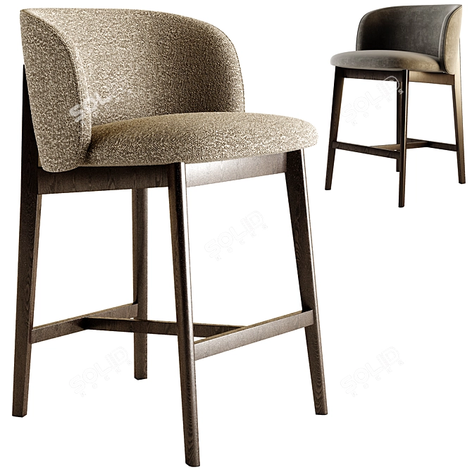 Modern Calligaris Abrey Stool - Chic Design 3D model image 1