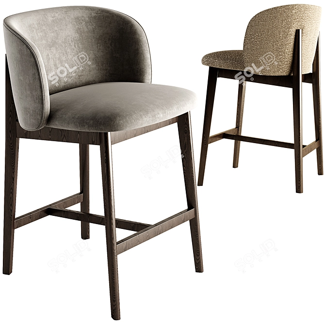 Modern Calligaris Abrey Stool - Chic Design 3D model image 3