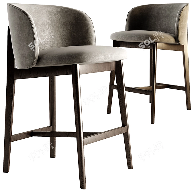 Modern Calligaris Abrey Stool - Chic Design 3D model image 4