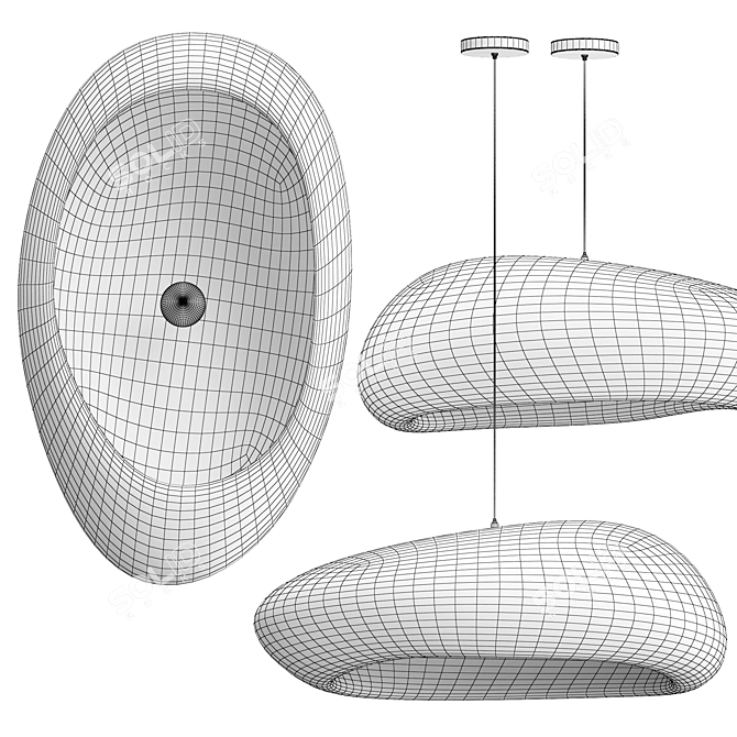 Sorano Wabi Sabi Pendant Lamp 3D model image 5
