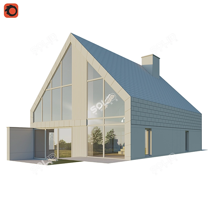 Rustic Barnhouse 3D Model 3D model image 4