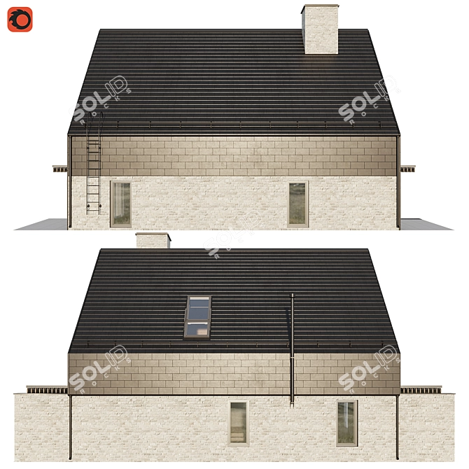 Rustic Barnhouse 3D Model 3D model image 11