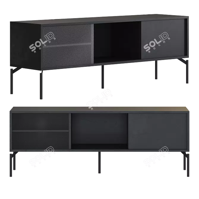 Modern Terracotta TV Stand Design 3D model image 2