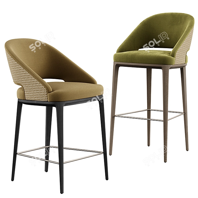Modern Bar Stool Konyshev 3D model image 1