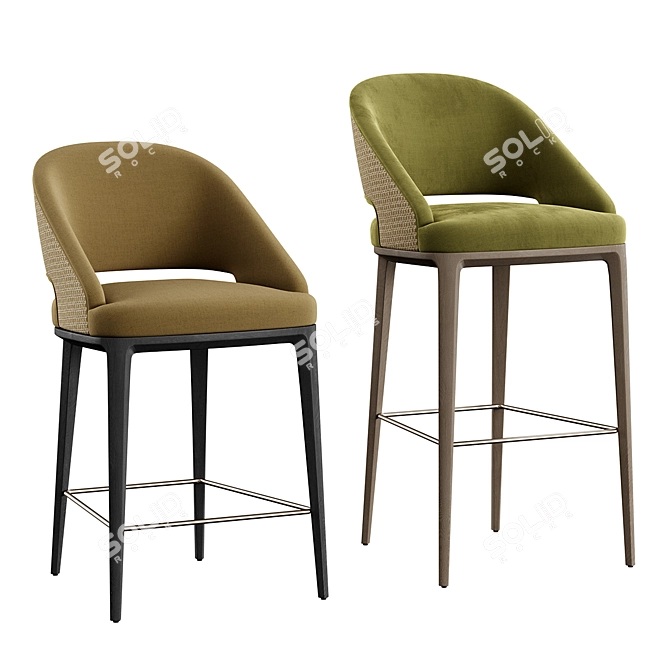 Modern Bar Stool Konyshev 3D model image 4