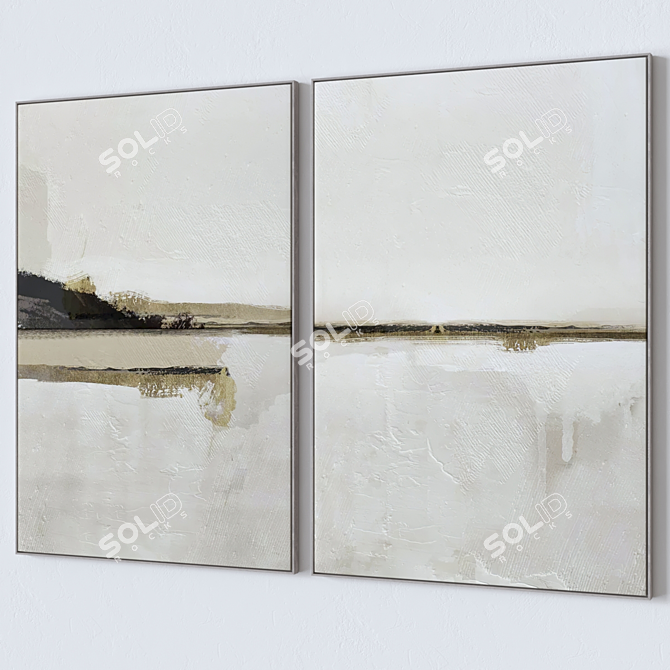 Six Large Wall Art Set 3D model image 4