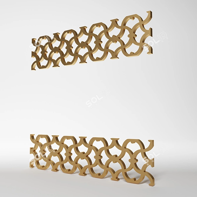 Customizable Modular 3D Decorative Partition 3D model image 2