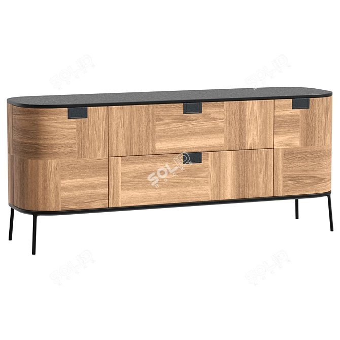 Luxury Maxalto Sideboard TESAURUS 3D model image 1