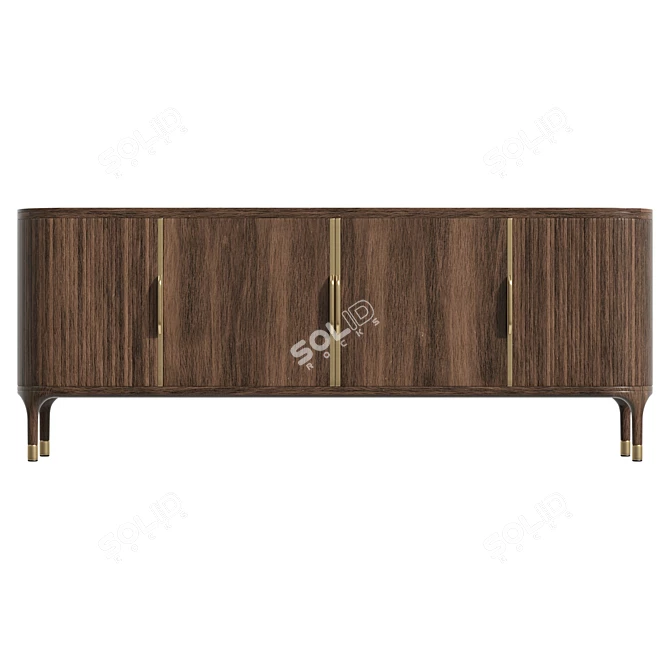 Modern Ash Sideboard for Interiors 3D model image 2