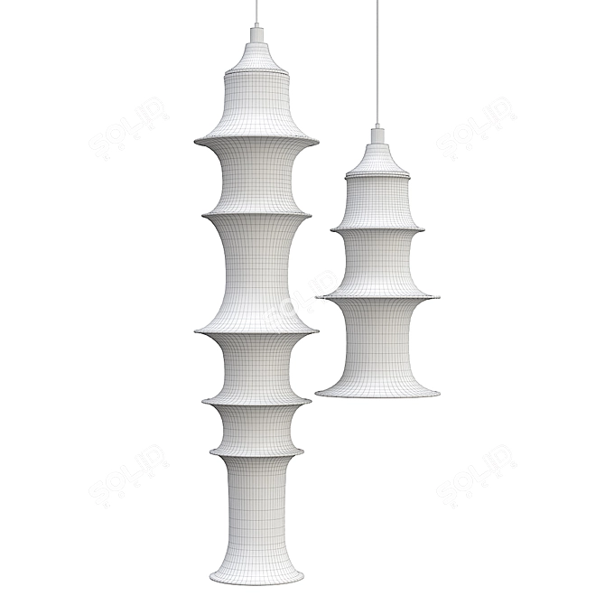 Modern Nelson Pendant Designer Lamp 3D model image 2