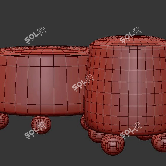 Luxury Morro Pouf Kelly Wearler 3D model image 6