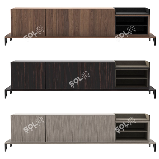 Milos TV Cabinet Collection 3D model image 1