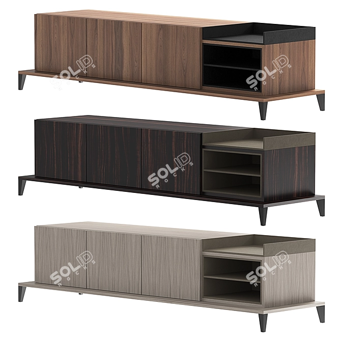 Milos TV Cabinet Collection 3D model image 2