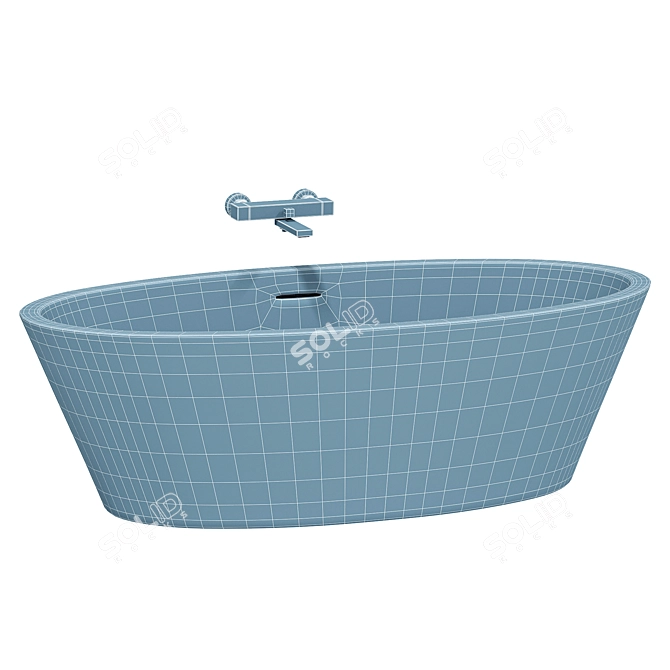 Tellkamp Space Oval Glossy Bathtub 3D model image 2