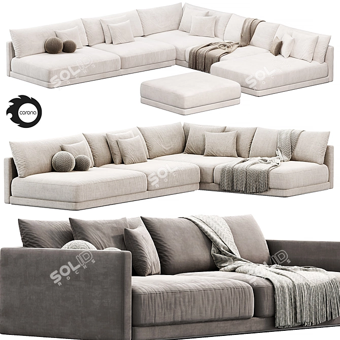 KATARINA Modular Sofa: Stylish Design 3D model image 1