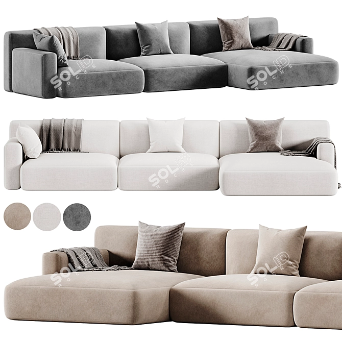 Paris Seoul Corner Sofa 2015 3D model image 2