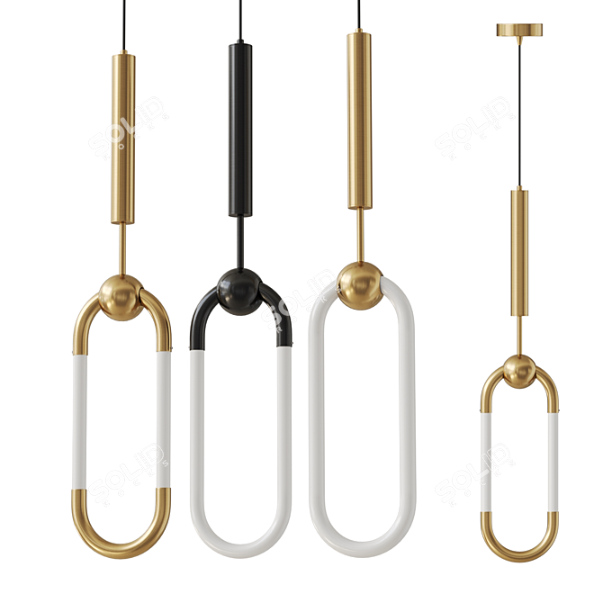 Ring LED Pendant Light FINNUR 3D model image 1