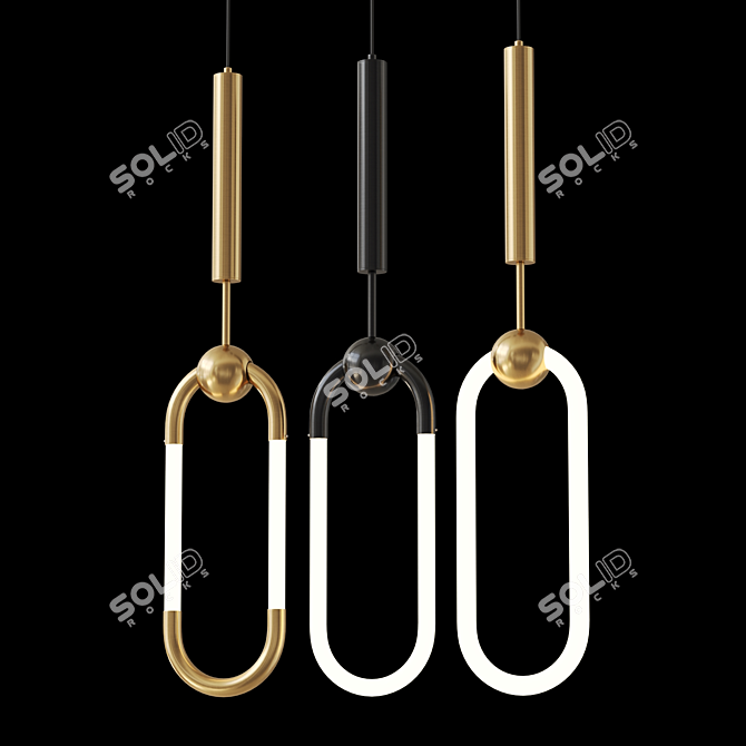 Ring LED Pendant Light FINNUR 3D model image 2