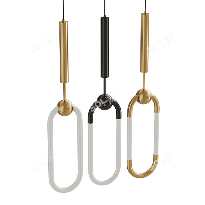 Ring LED Pendant Light FINNUR 3D model image 3