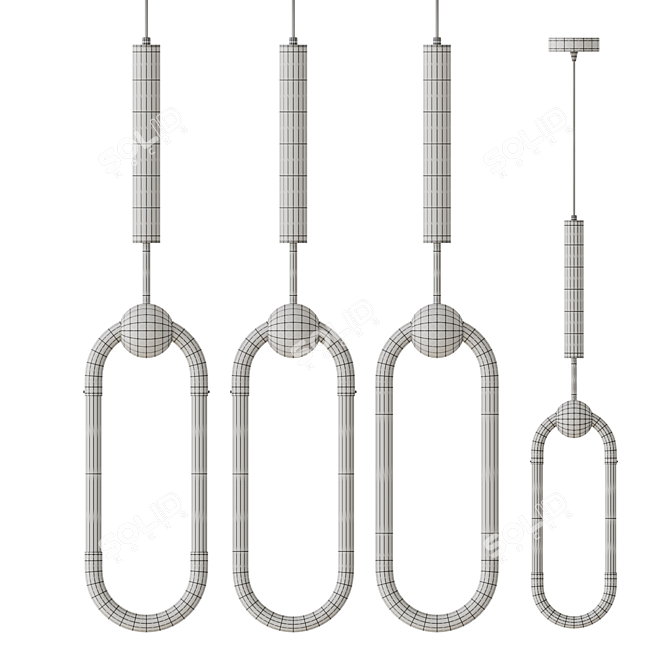 Ring LED Pendant Light FINNUR 3D model image 4