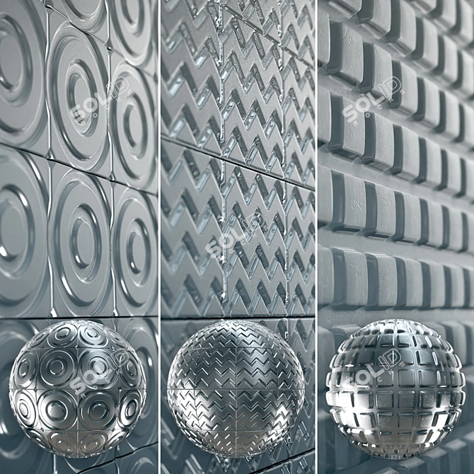 Sleek 4K Glass Material Pack 3D model image 6